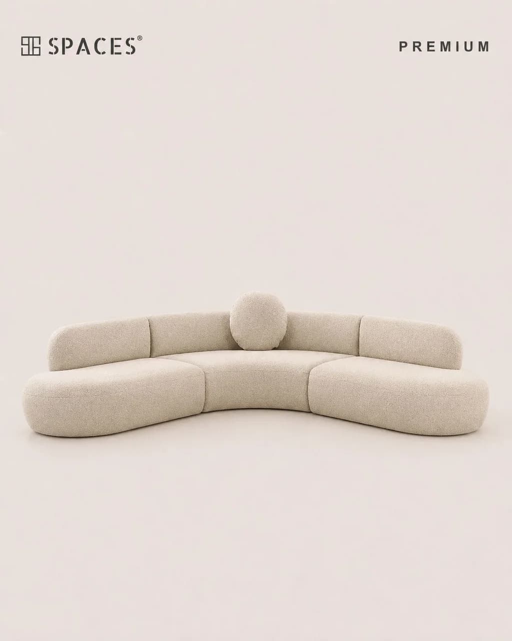 Rounded Curved Alabaster Premium Sofa