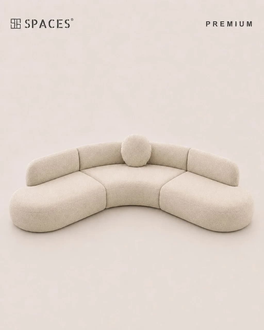 Rounded Curved Alabaster Premium Sofa