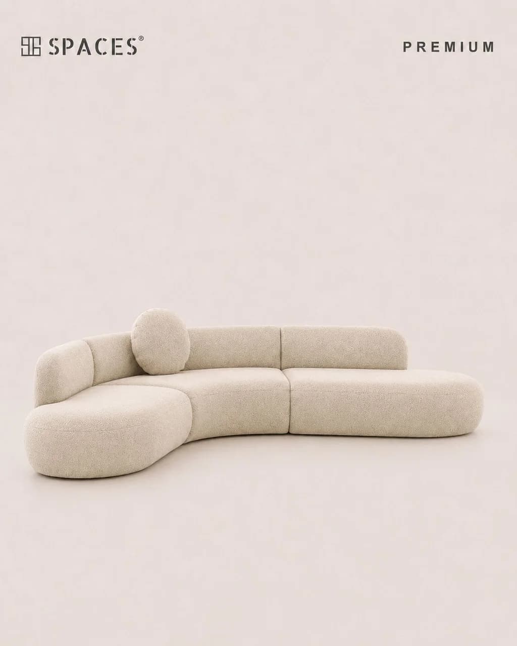 Rounded Curved Alabaster Premium Sofa