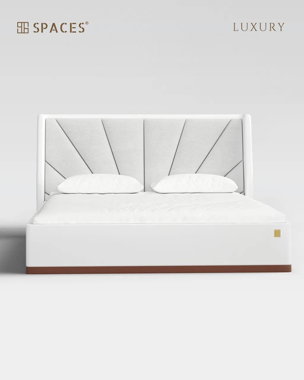 Lumen Luxury Bed with Leather Upholstery