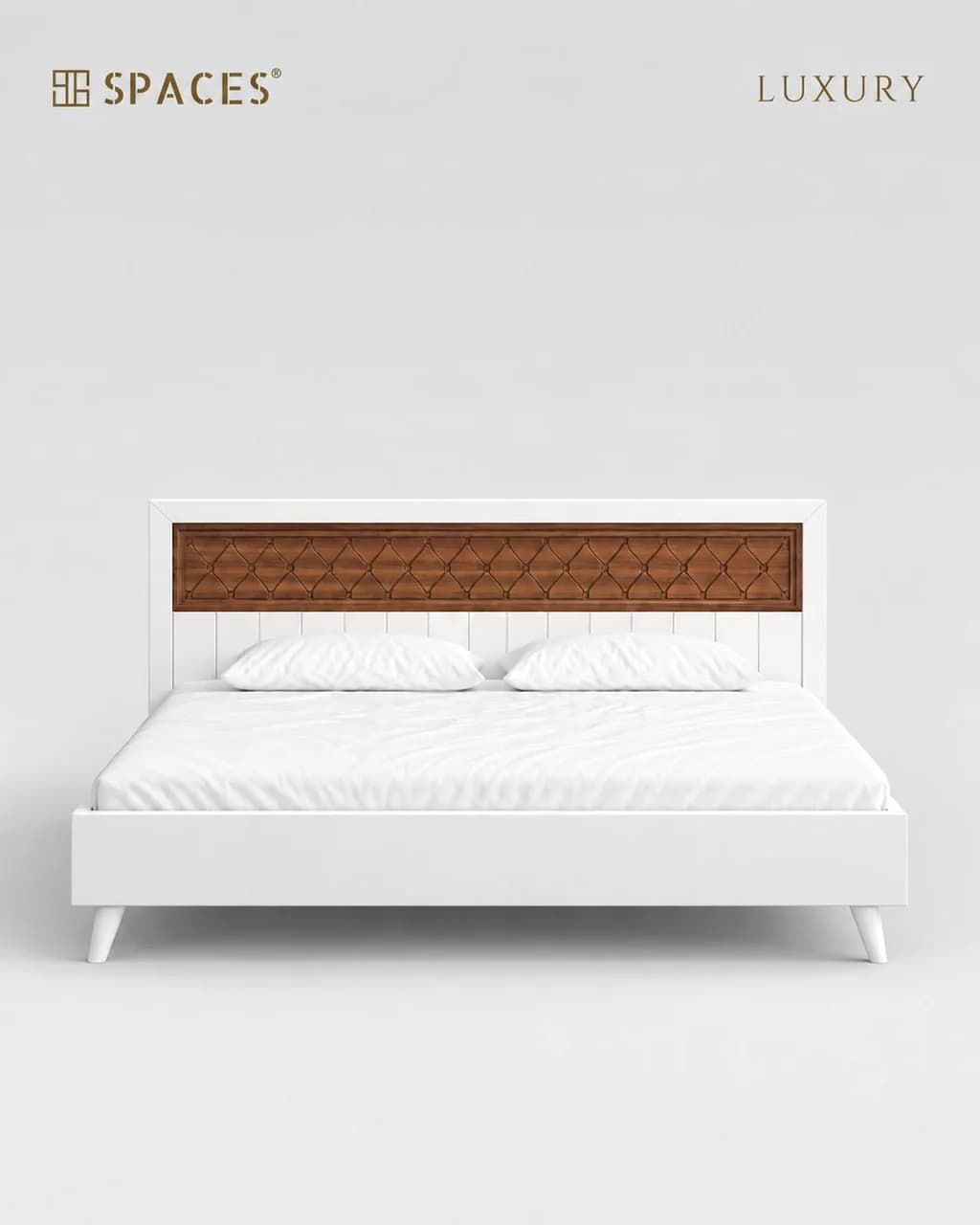 Lumen Luxury Bed with Wood Accent