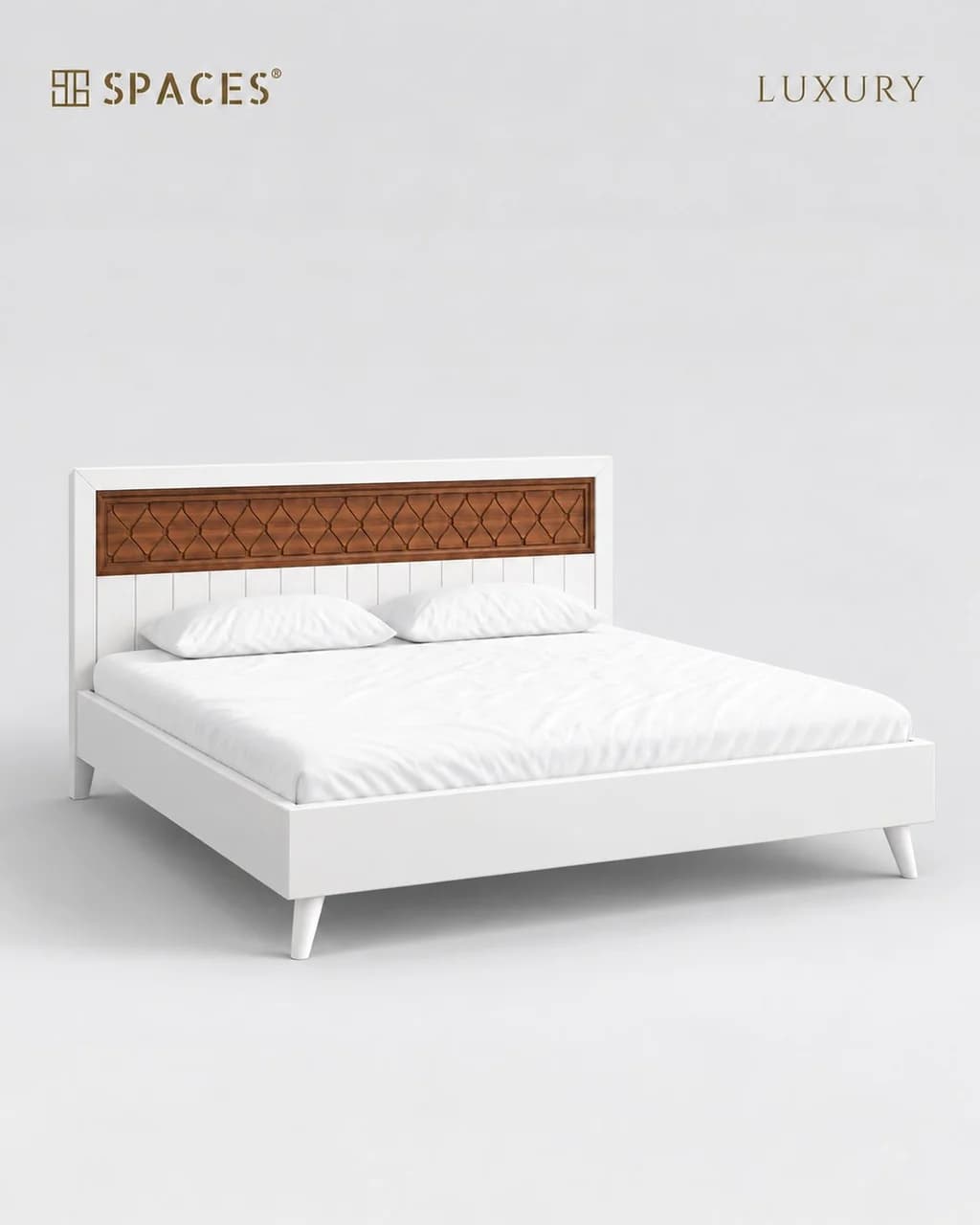 Lumen Luxury Bed with Wood Accent