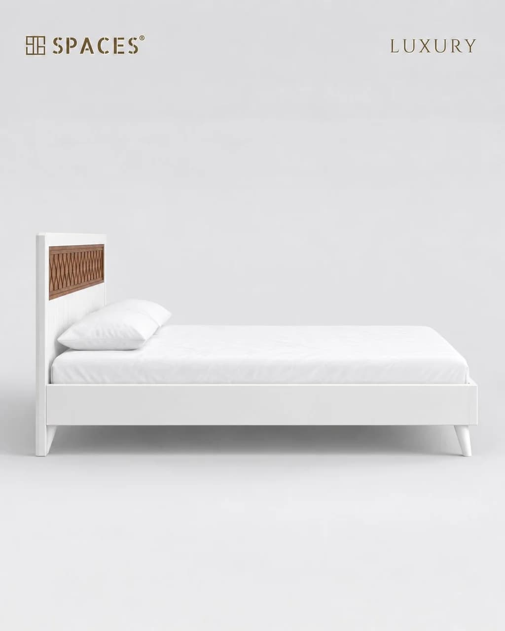 Lumen Luxury Bed with Wood Accent