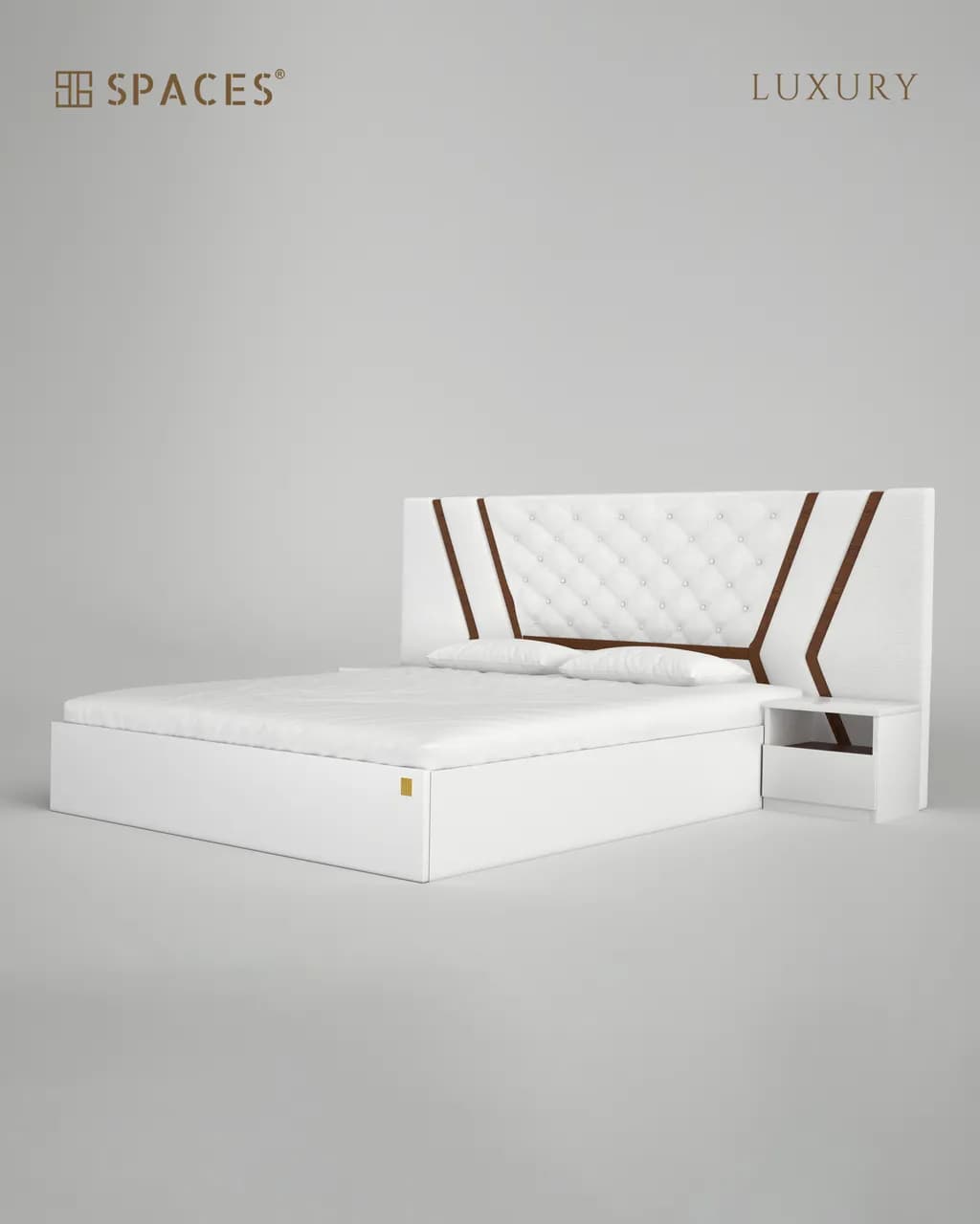 Lumen Luxury Bed with Bedside Table Set