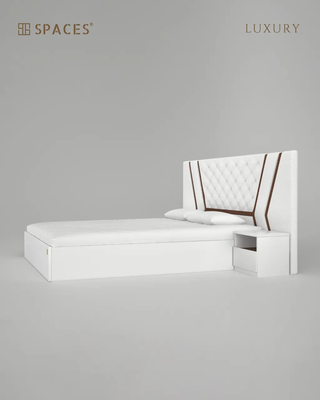 Lumen Luxury Bed with Bedside Table Set