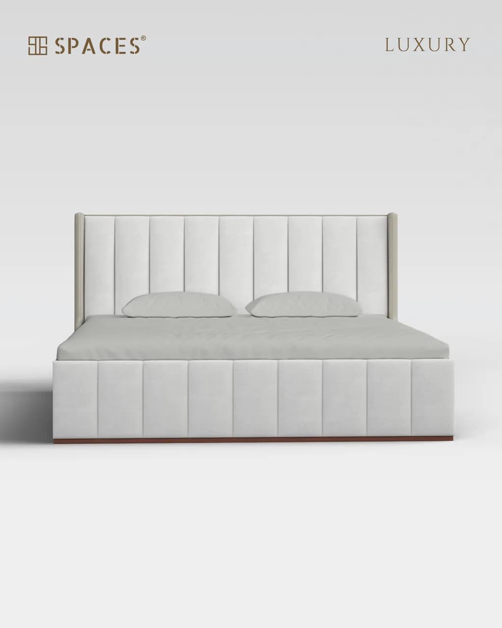 Soft Grey Upholstered Luxury Bed