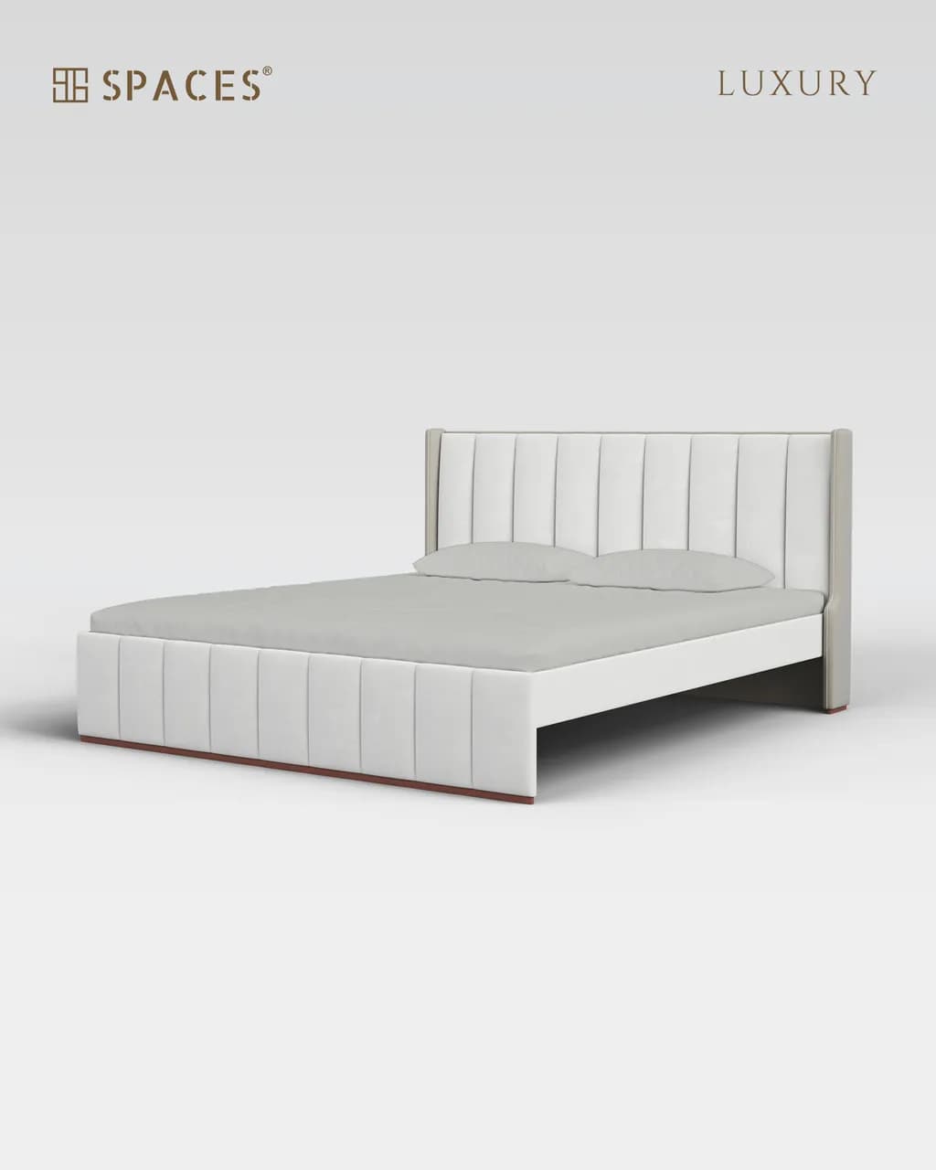 Soft Grey Upholstered Luxury Bed
