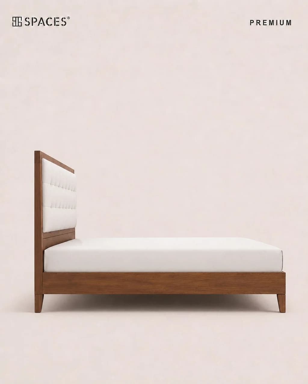 Walnut Premium Bed with Upholstery