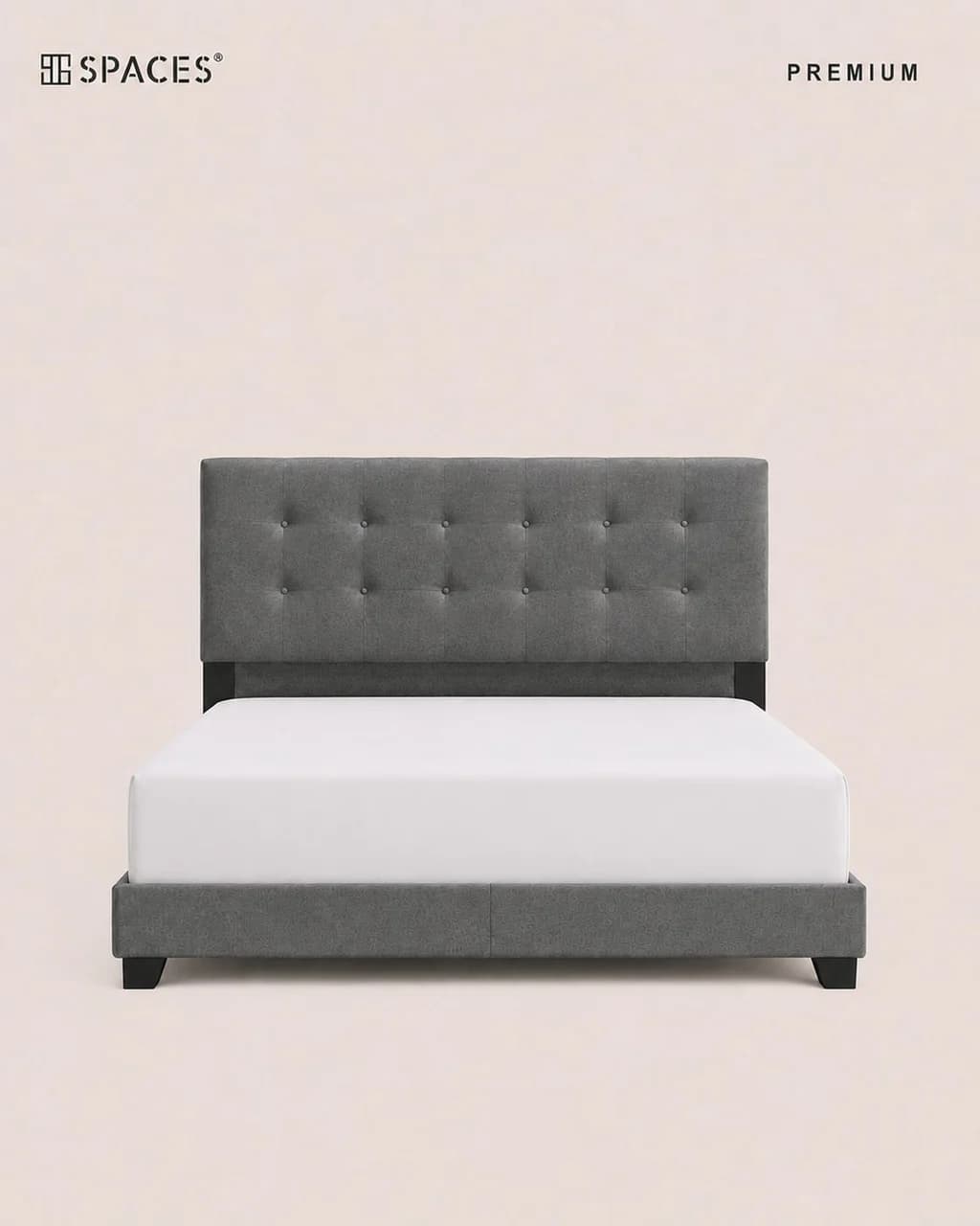 Grey Premium Bed with Upholstery