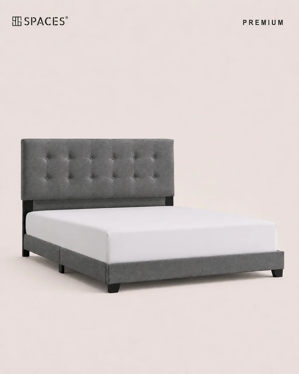 Grey Premium Bed with Upholstery