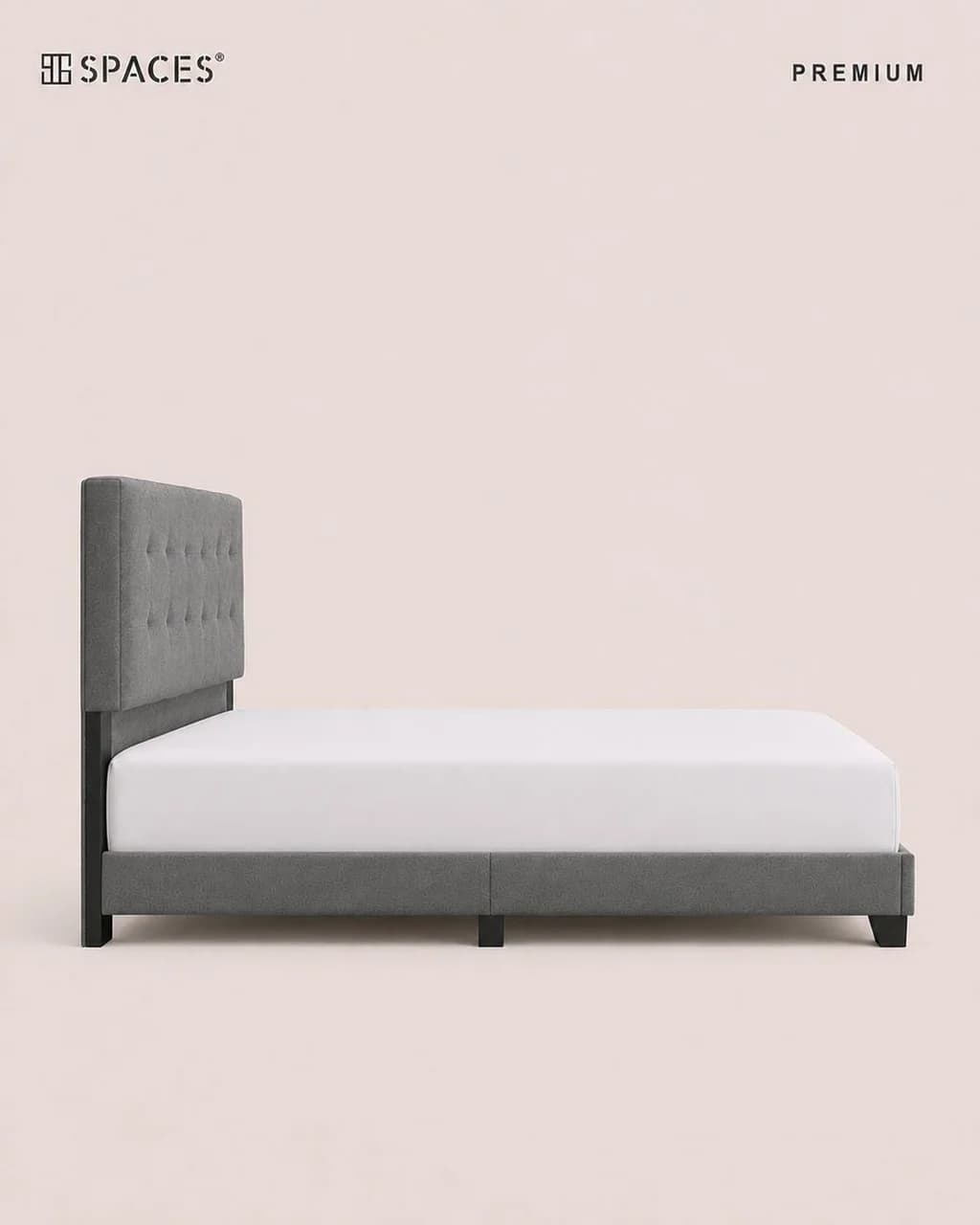 Grey Premium Bed with Upholstery