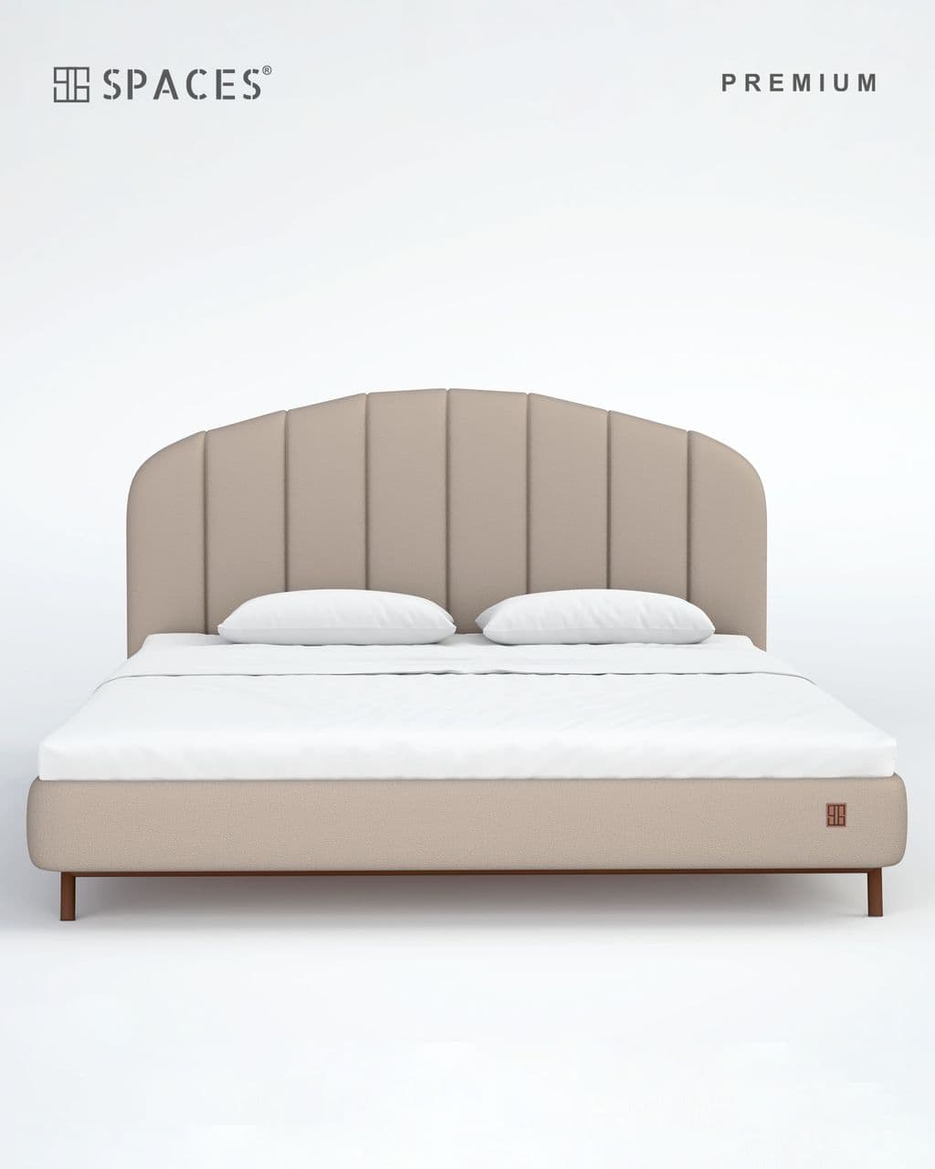 Beige Tone Upholstered Premium Bed