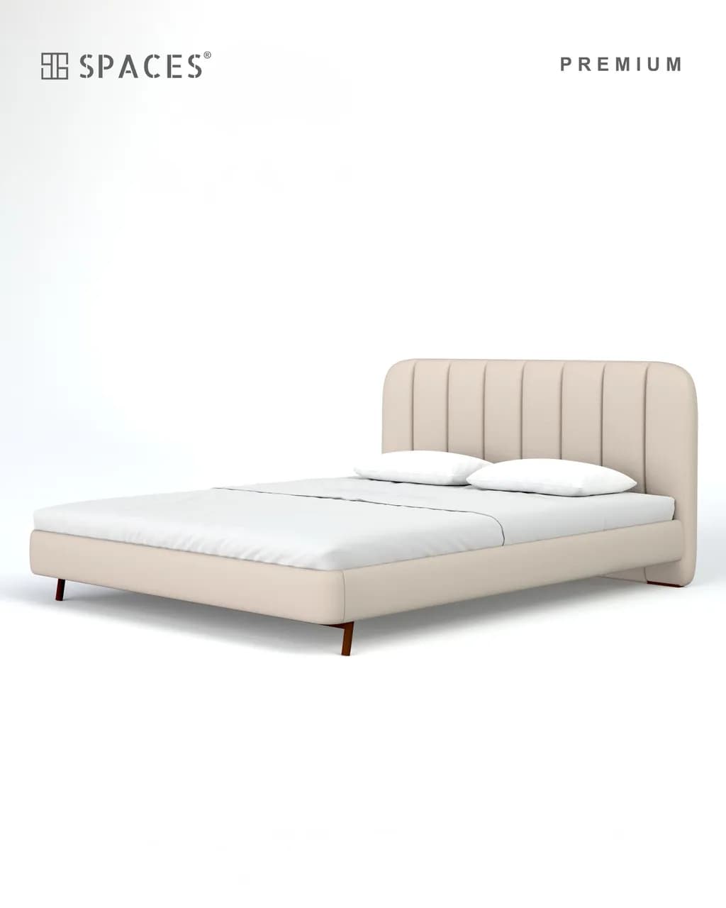 Beige Tone Upholstered Premium Bed