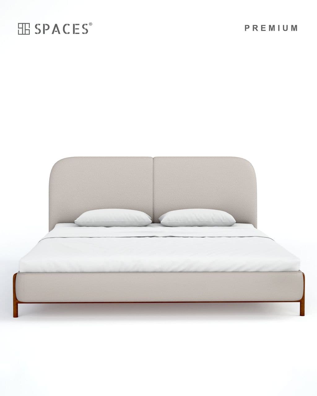 Light Grey Upholstered Premium Bed