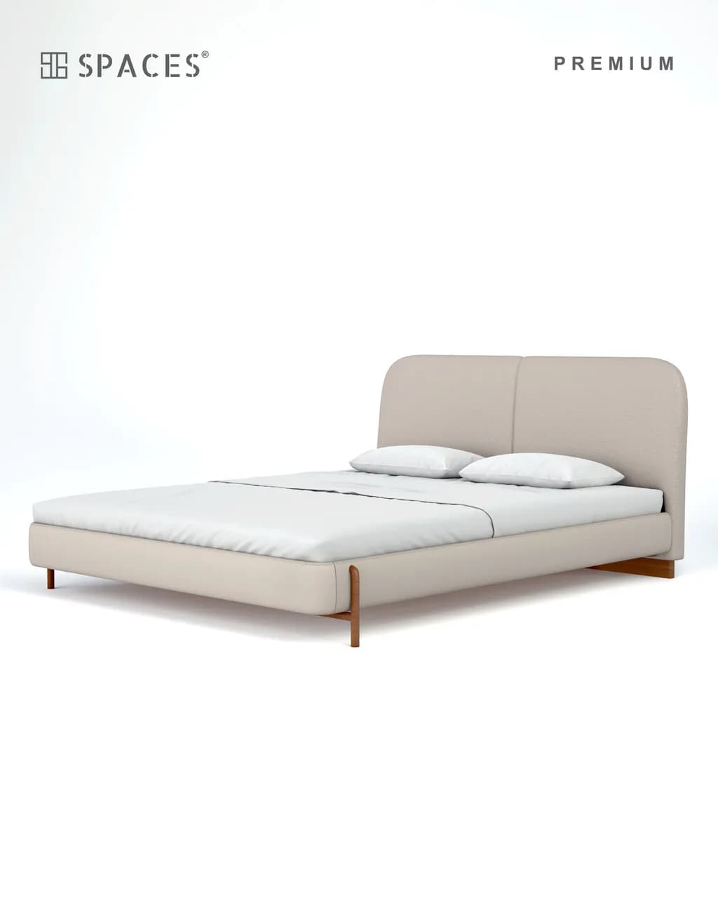 Light Grey Upholstered Premium Bed