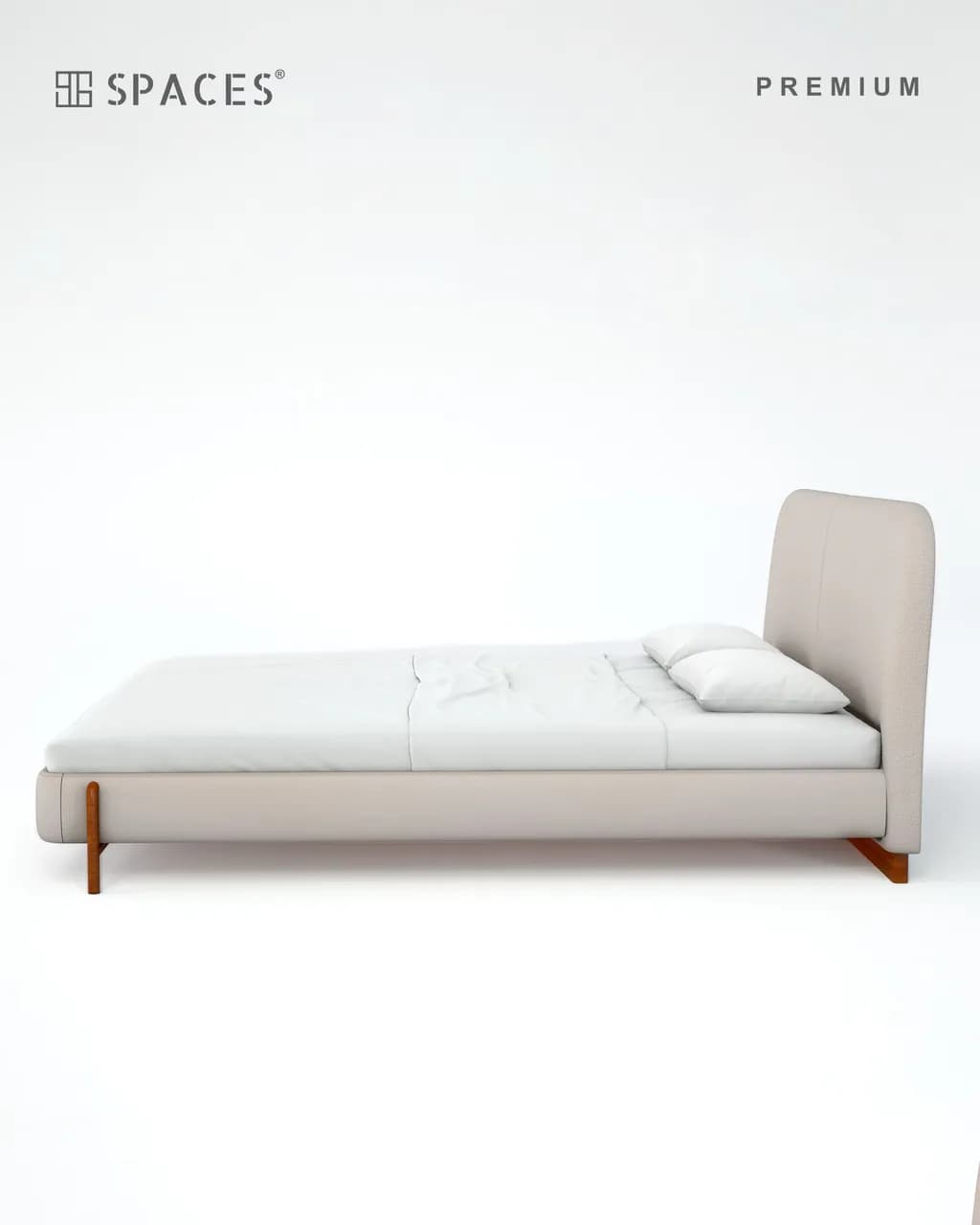 Light Grey Upholstered Premium Bed