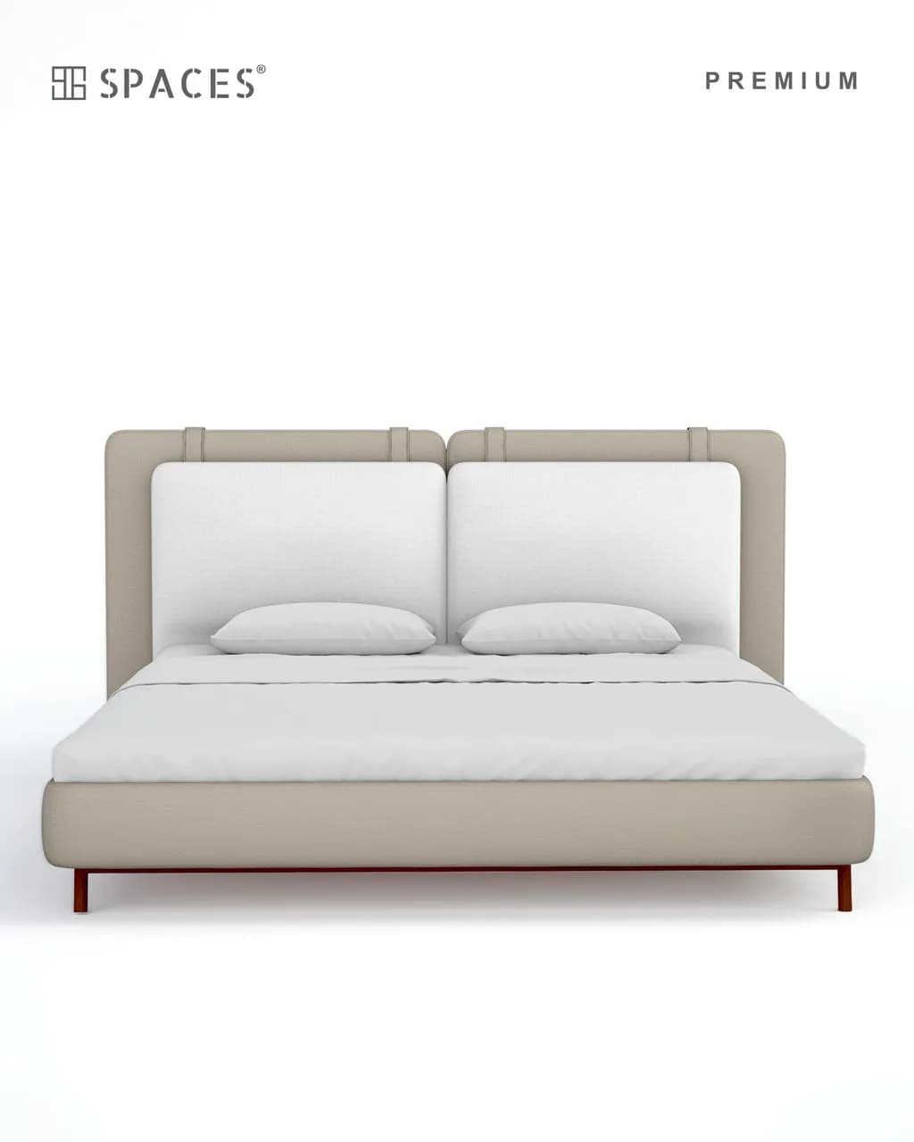 Beige Tone Upholstered Premium Bed
