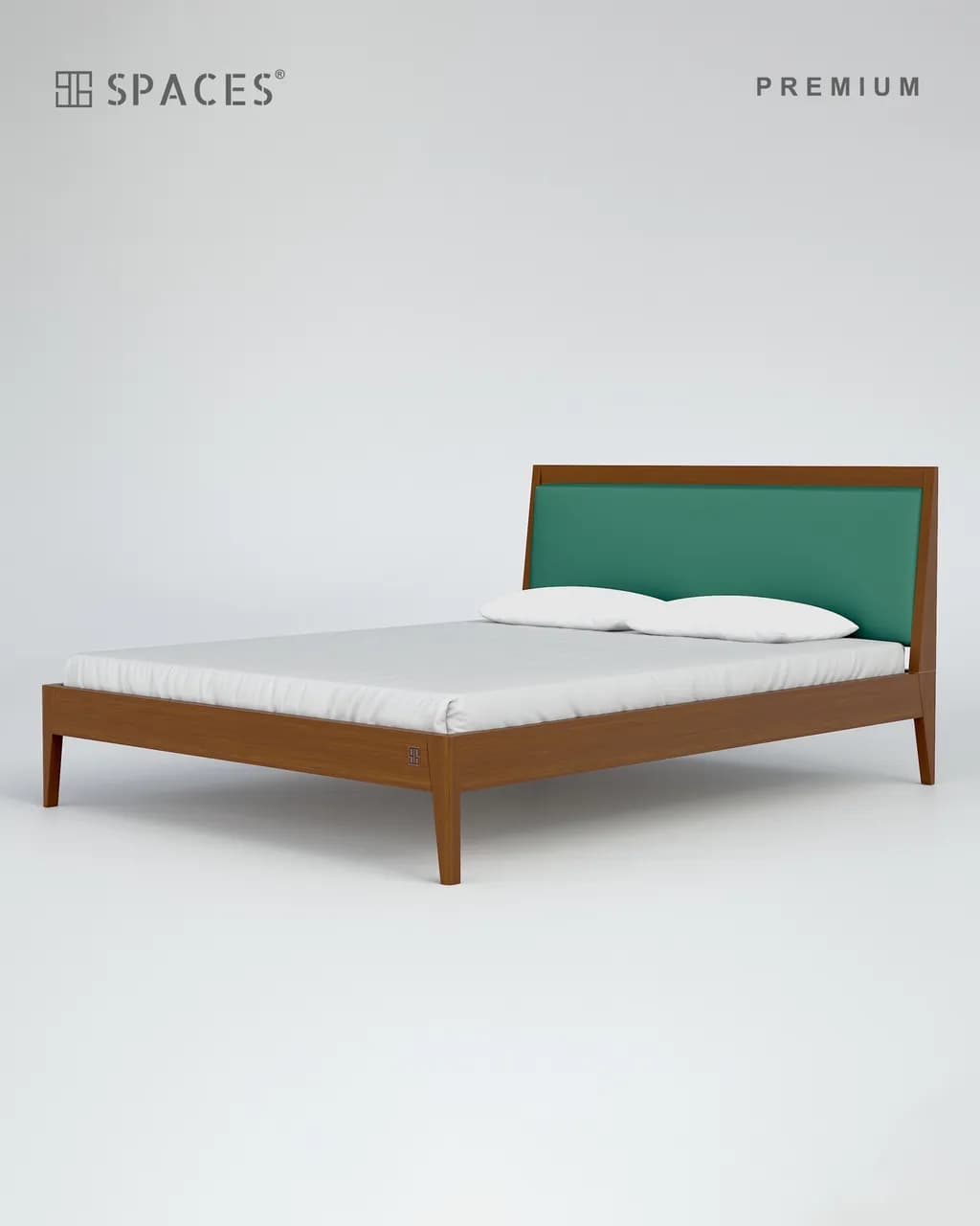 Walnut Premium Bed with Upholstery
