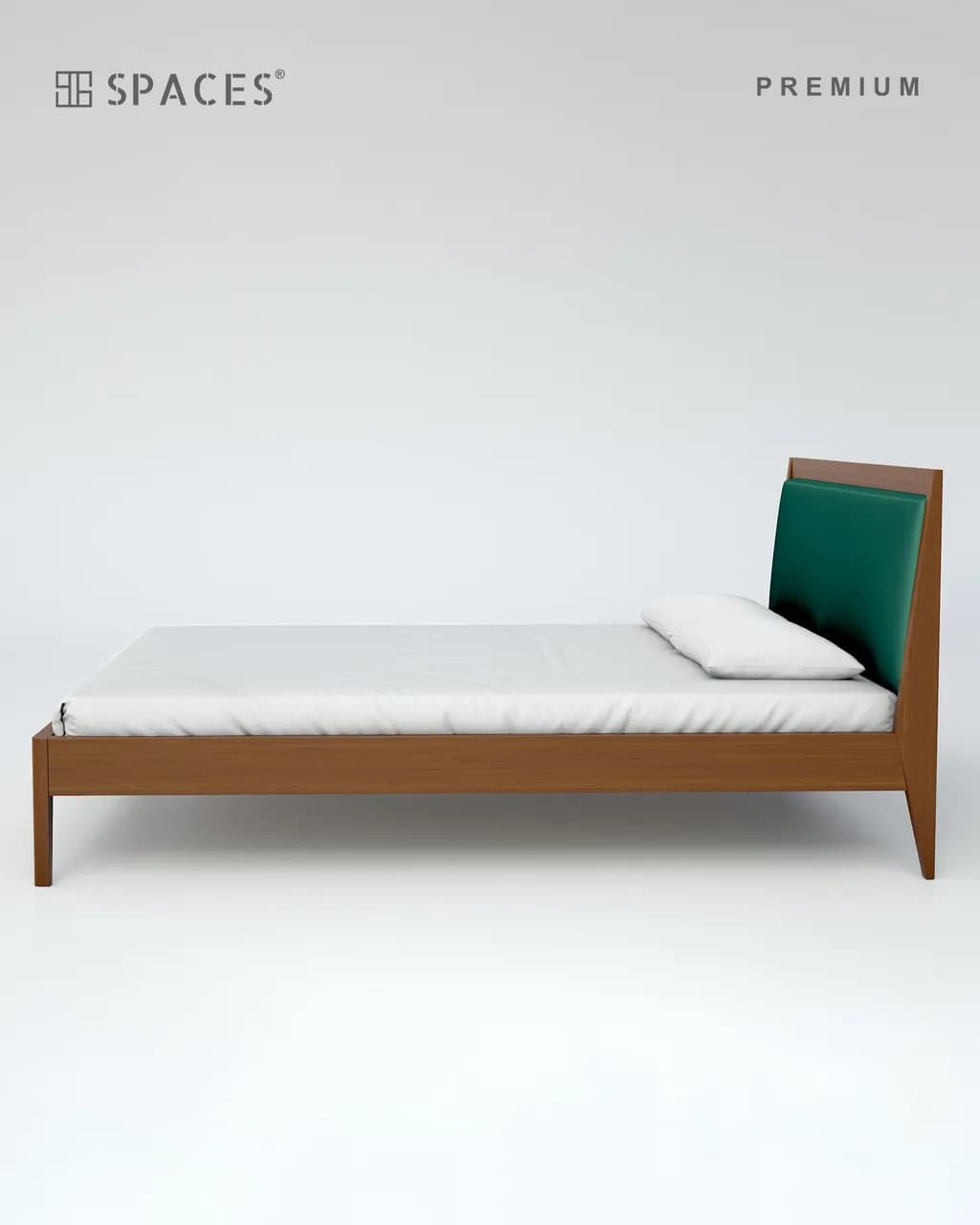 Walnut Premium Bed with Upholstery