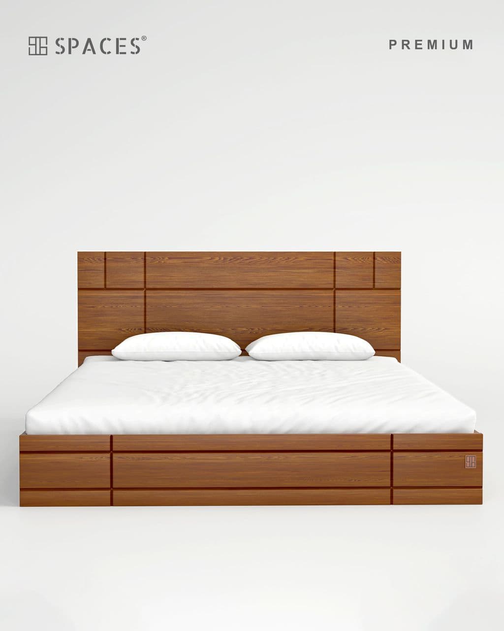 Walnut Grid Premium Bed