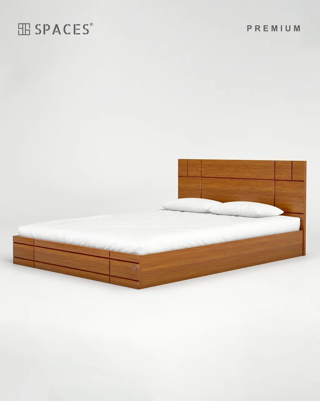 Walnut Grid Premium Bed