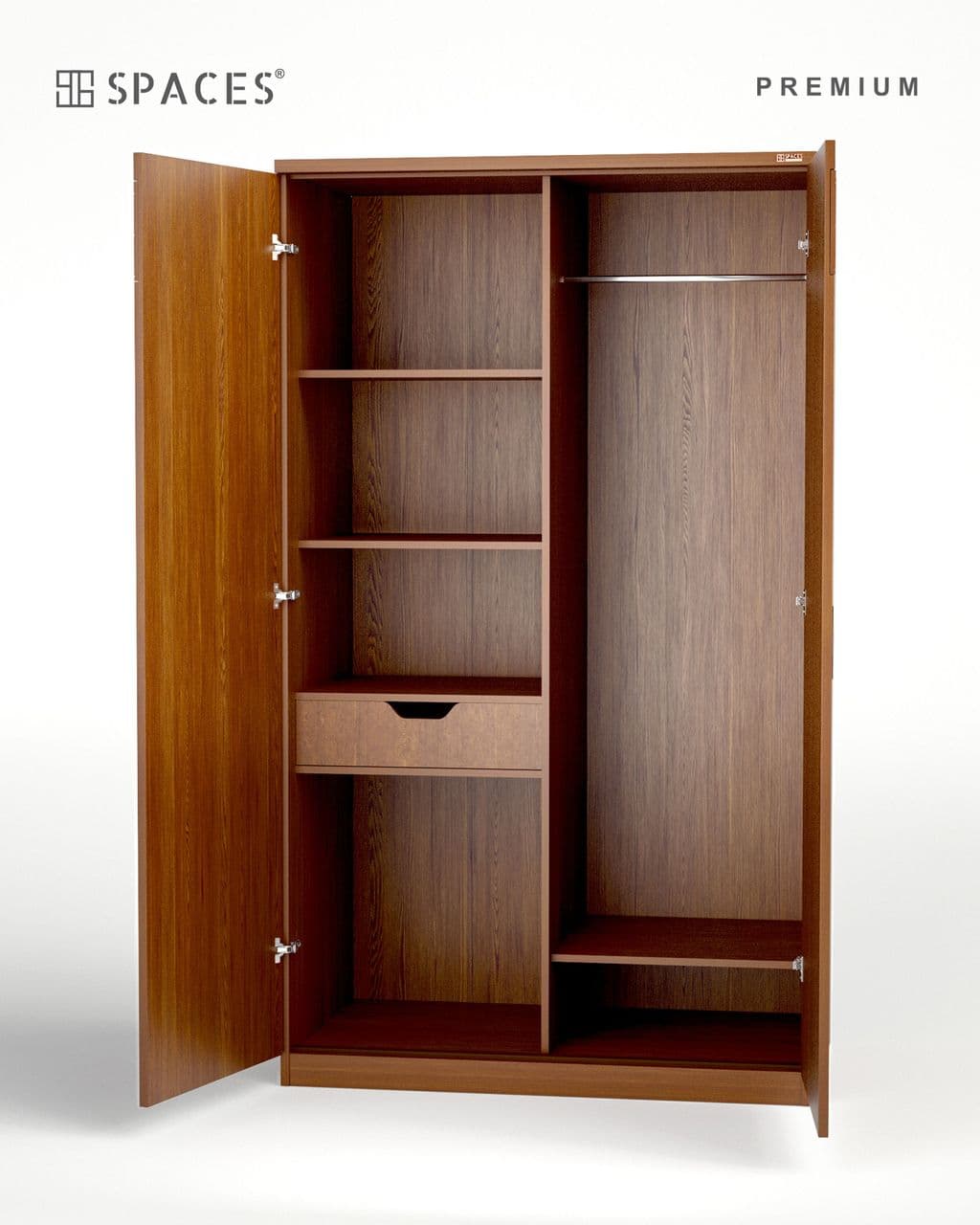 Natural Walnut Premium Wardrobe