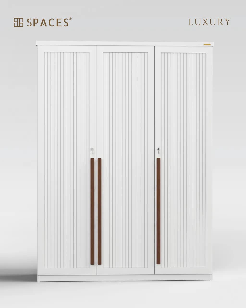 Lumen Luxury Wardrobe with Wooden Accent