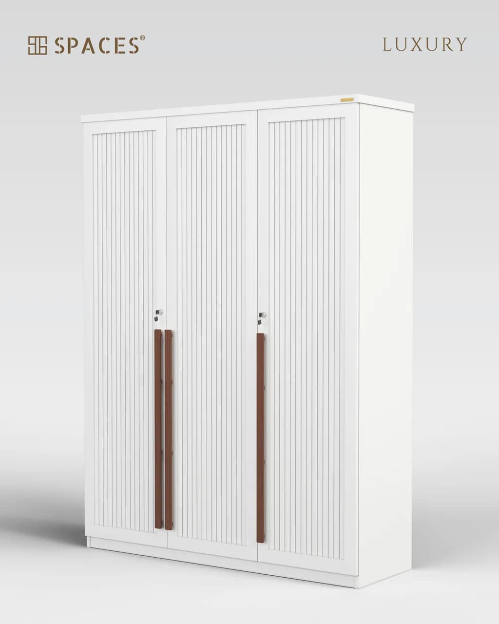 Lumen Luxury Wardrobe with Wooden Accent