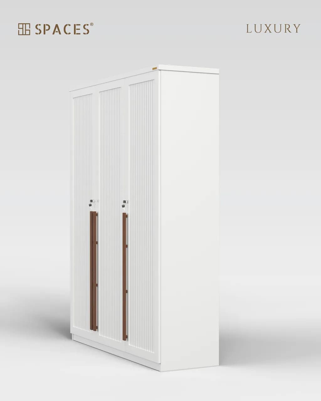 Lumen Luxury Wardrobe with Wooden Accent