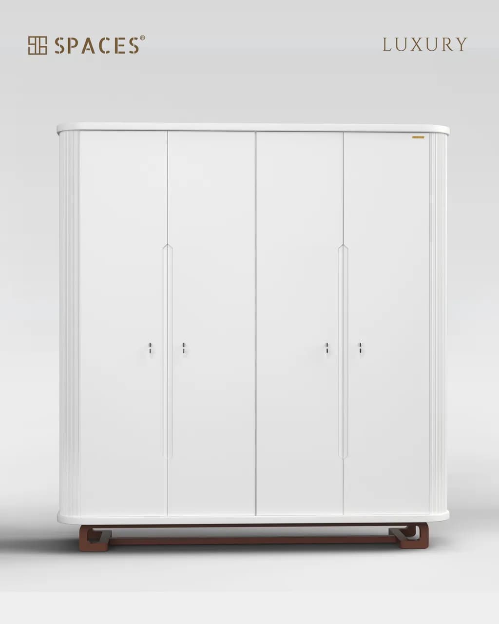 Lumen Luxury Wardrobe with Wooden Accent