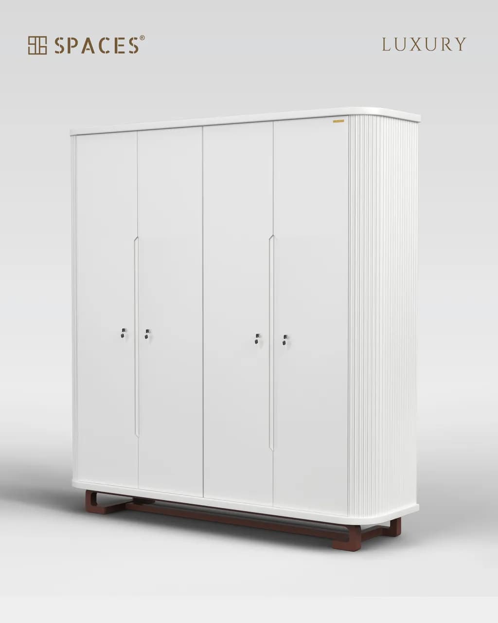 Lumen Luxury Wardrobe with Wooden Accent