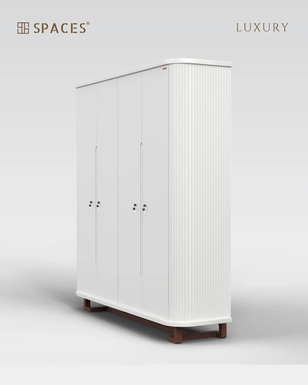 Lumen Luxury Wardrobe with Wooden Accent