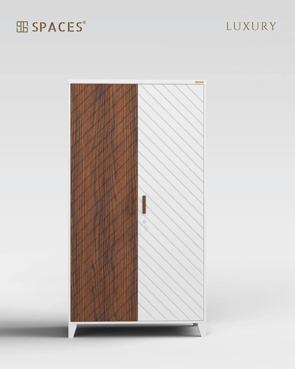 Lumen Luxury Wardrobe with Wooden Accent