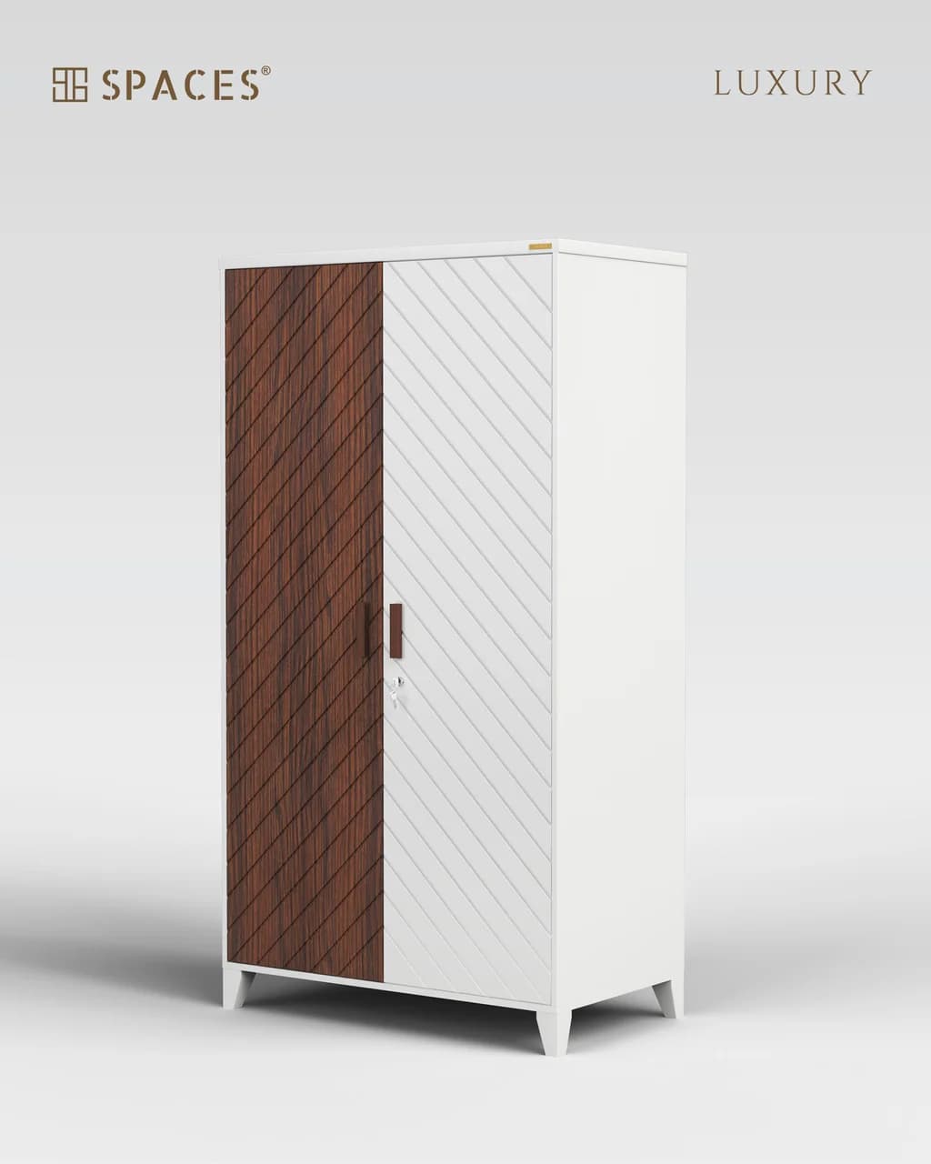 Lumen Luxury Wardrobe with Wooden Accent