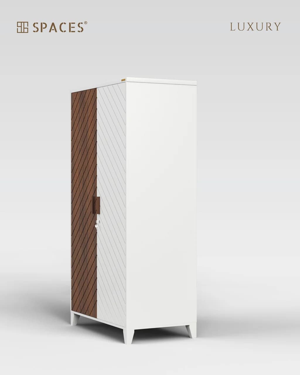 Lumen Luxury Wardrobe with Wooden Accent