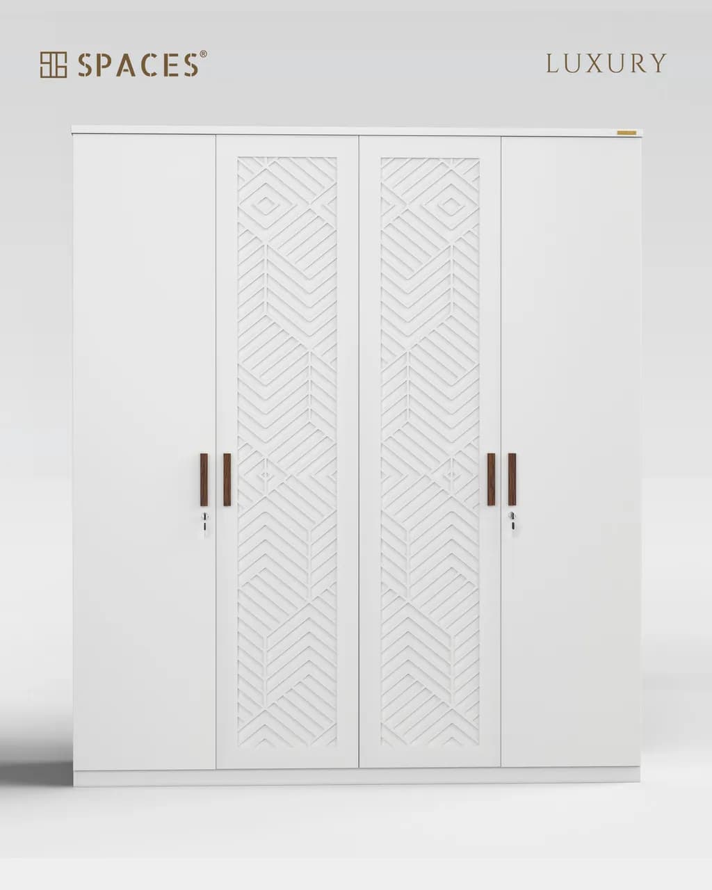Lumen Luxury Wardrobe with Wooden Accent