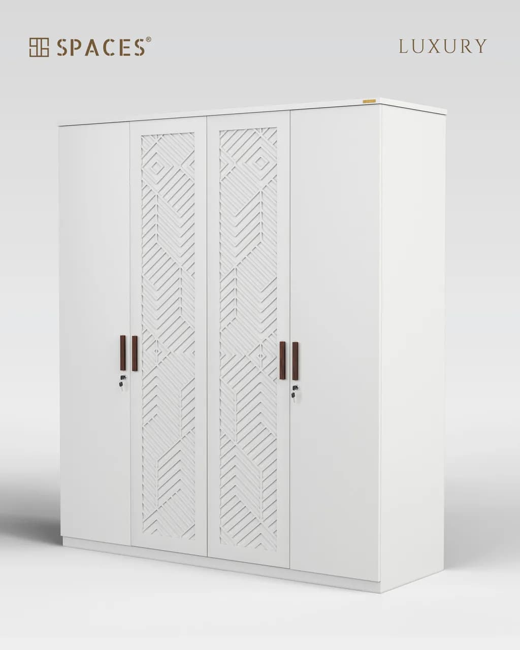 Lumen Luxury Wardrobe with Wooden Accent