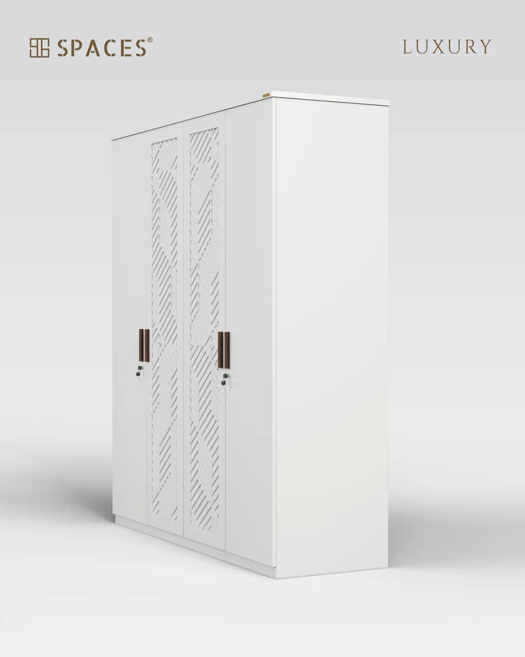Lumen Luxury Wardrobe with Wooden Accent