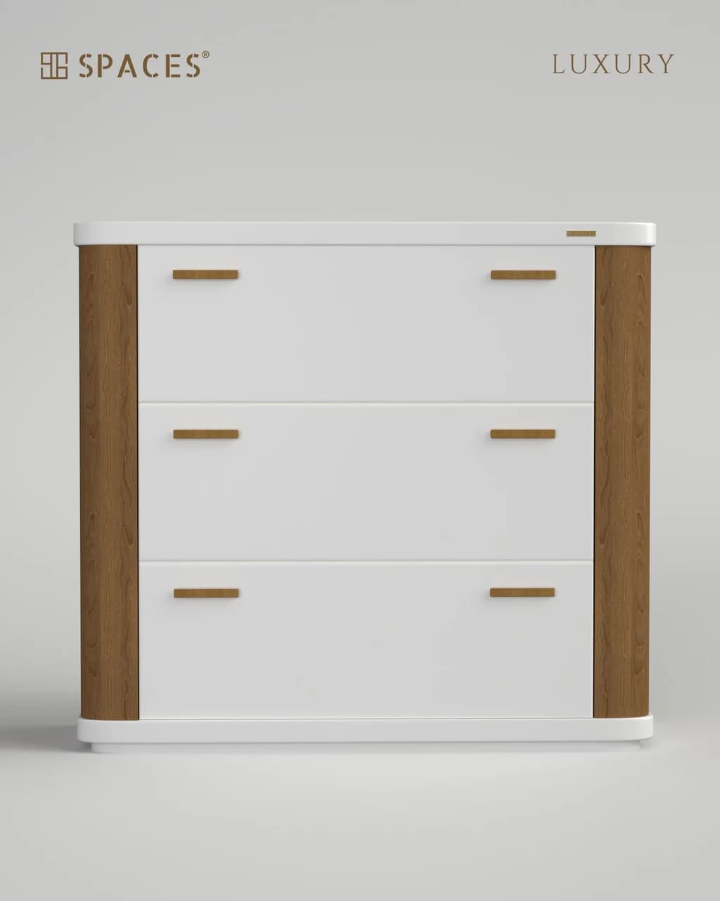 Lumen Luxury Chest of Drawers with Wooden Accent