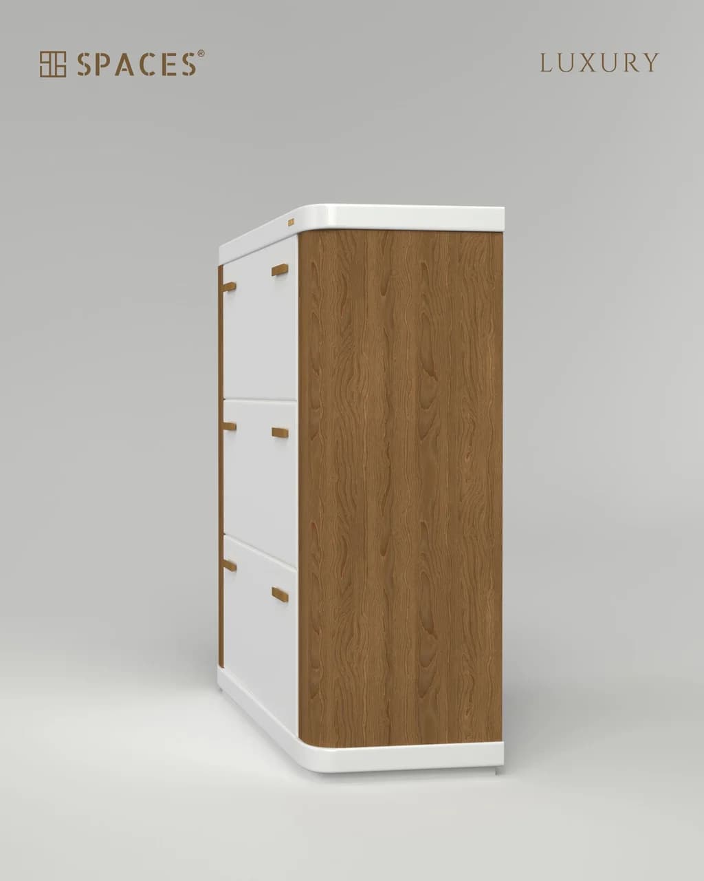 Lumen Luxury Chest of Drawers with Wooden Accent