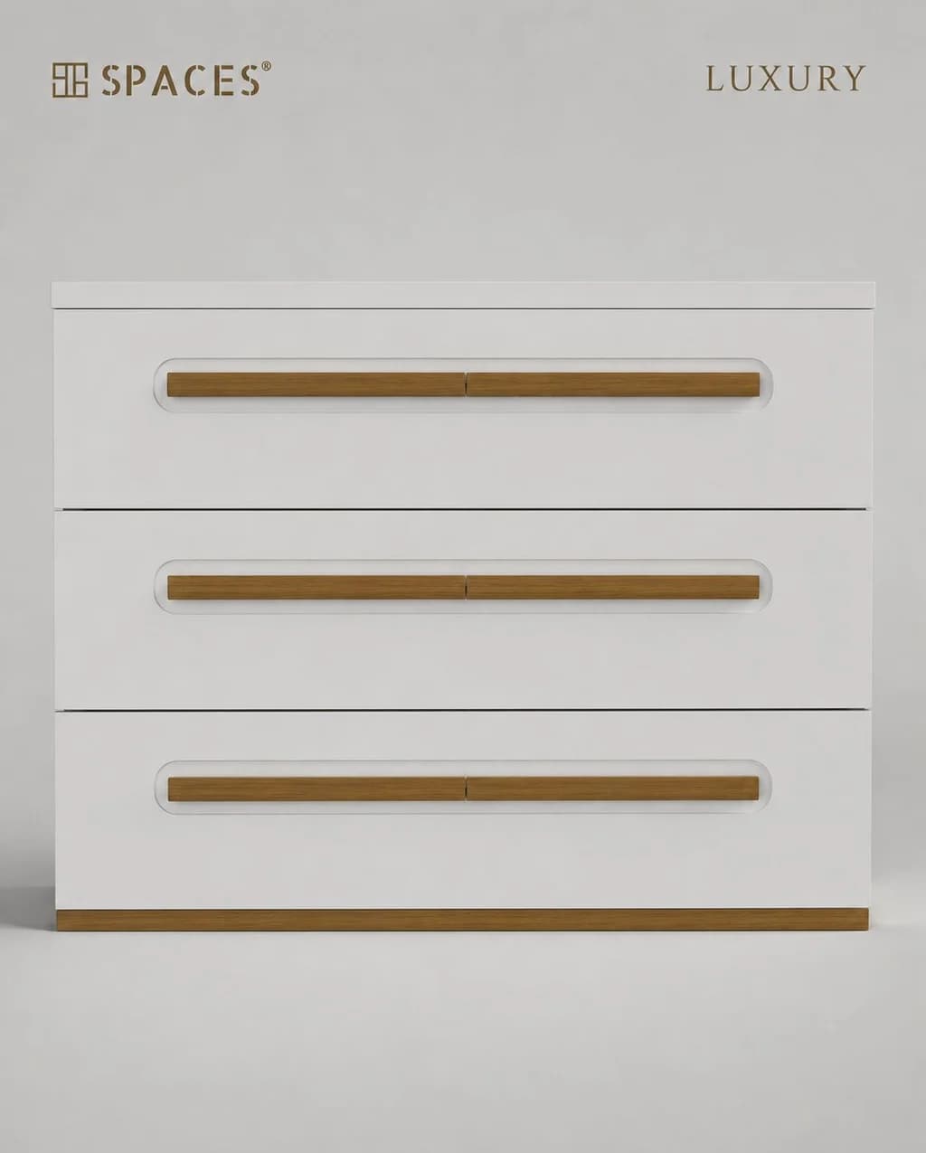 Lumen Luxury Chest of Drawers with Wooden Accent