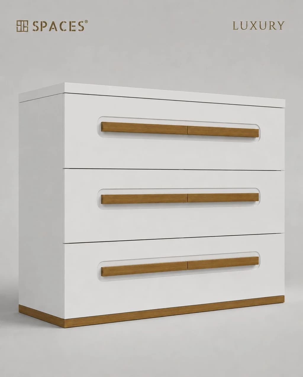 Lumen Luxury Chest of Drawers with Wooden Accent