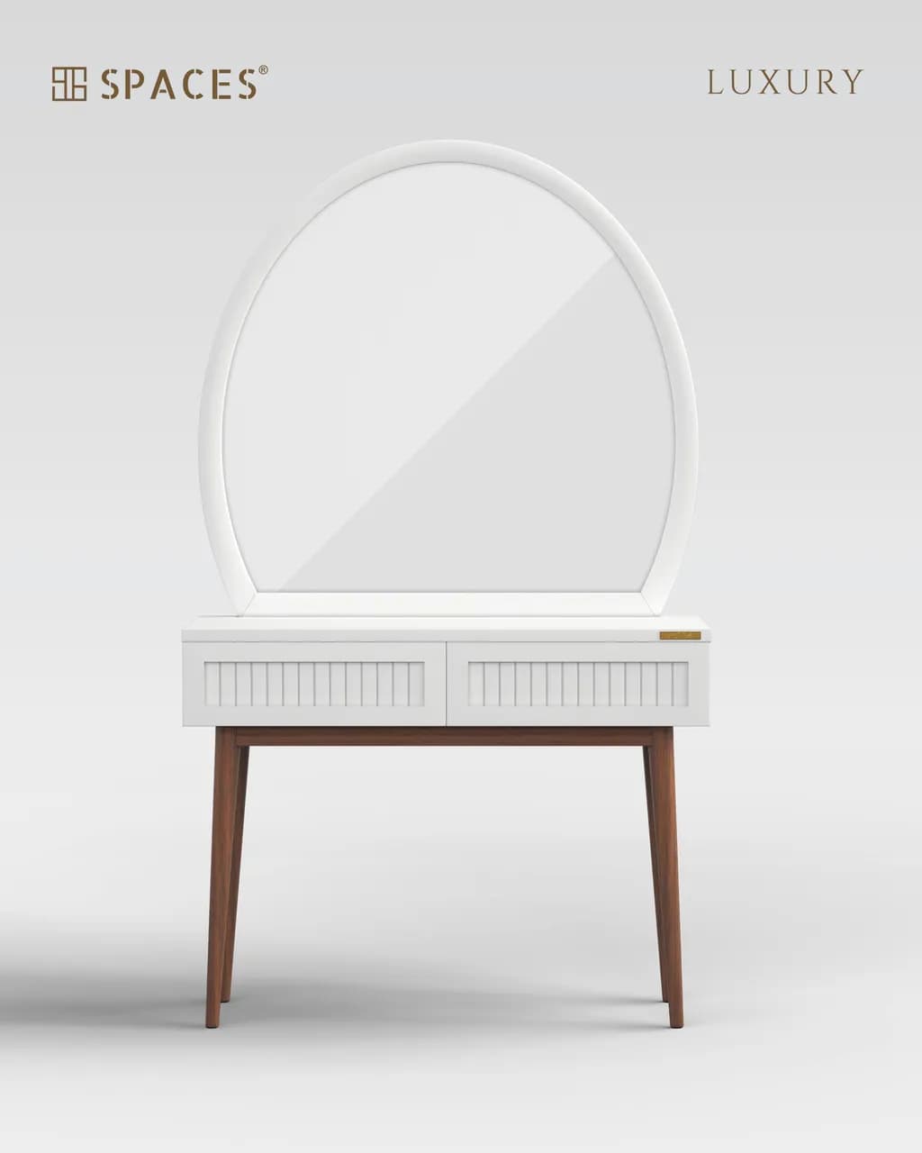 Lumen Luxury Dressing Table with Oval Mirror