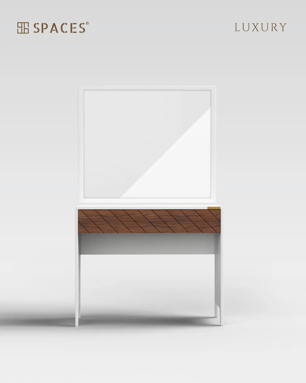Lumen Luxury Dressing Table with Wooden Accent