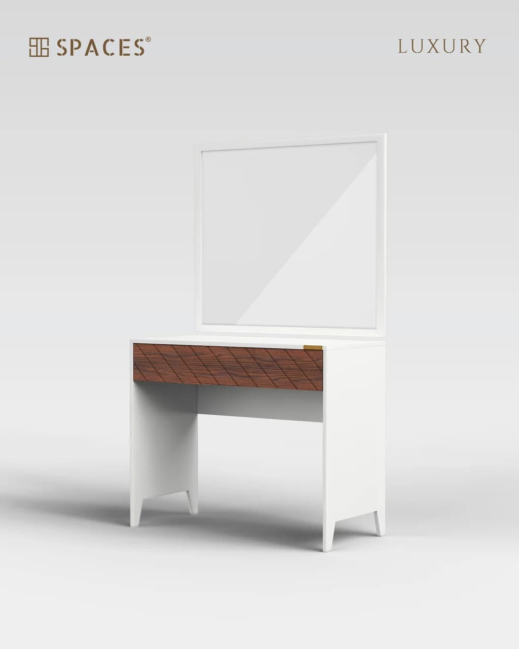 Lumen Luxury Dressing Table with Wooden Accent