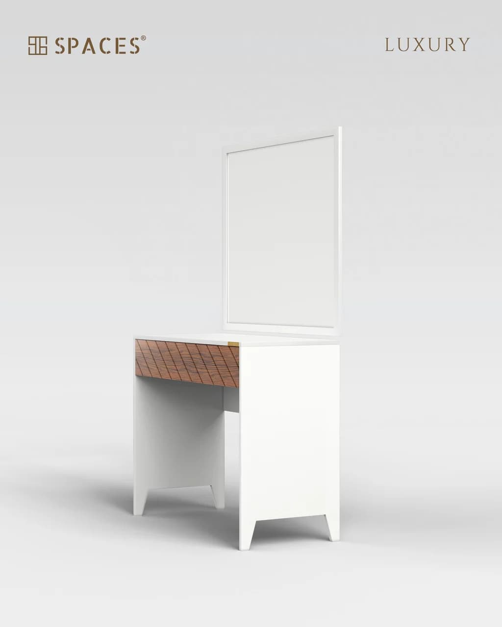 Lumen Luxury Dressing Table with Wooden Accent