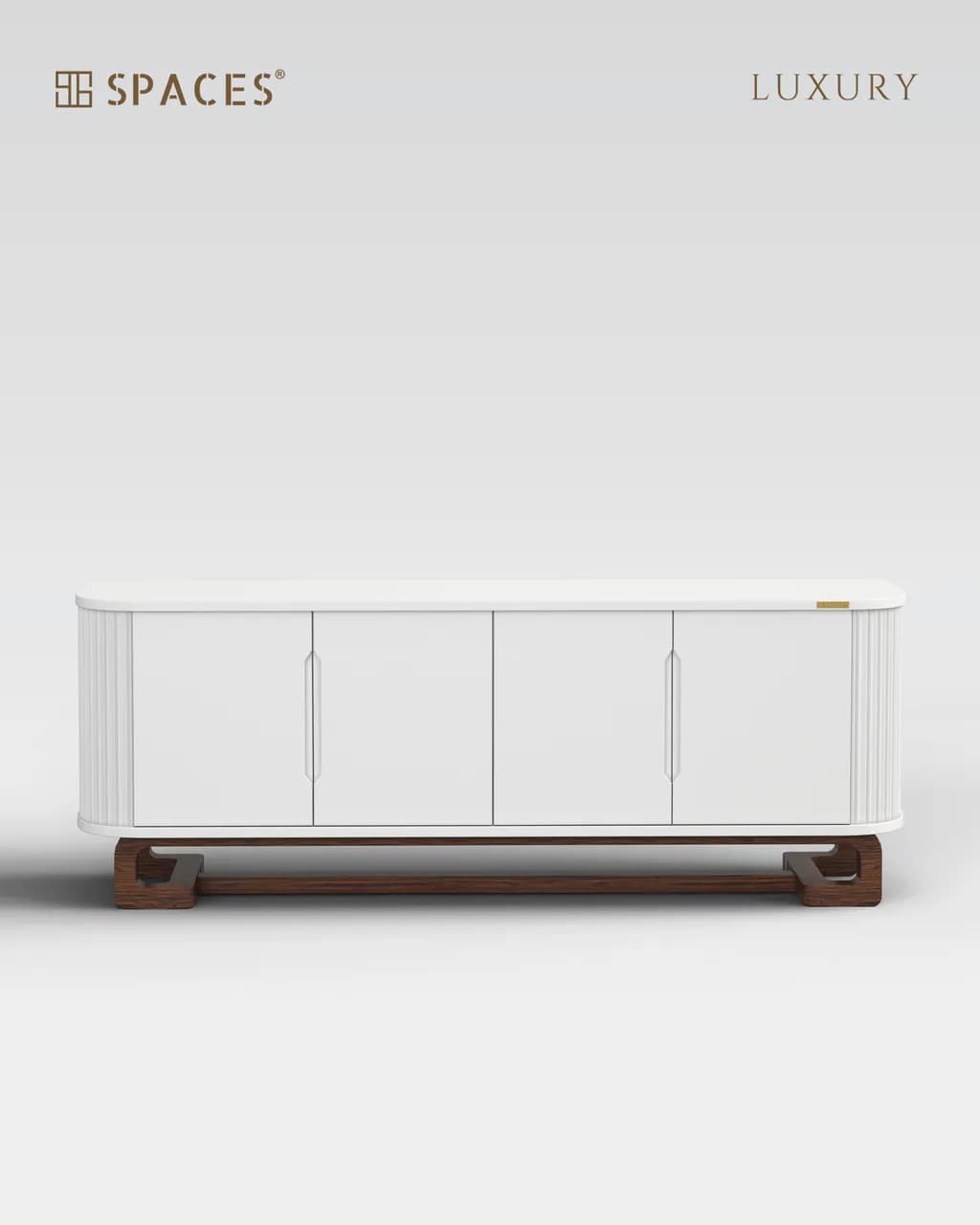 Lumen Luxury TV Cabinet with Wooden Accent