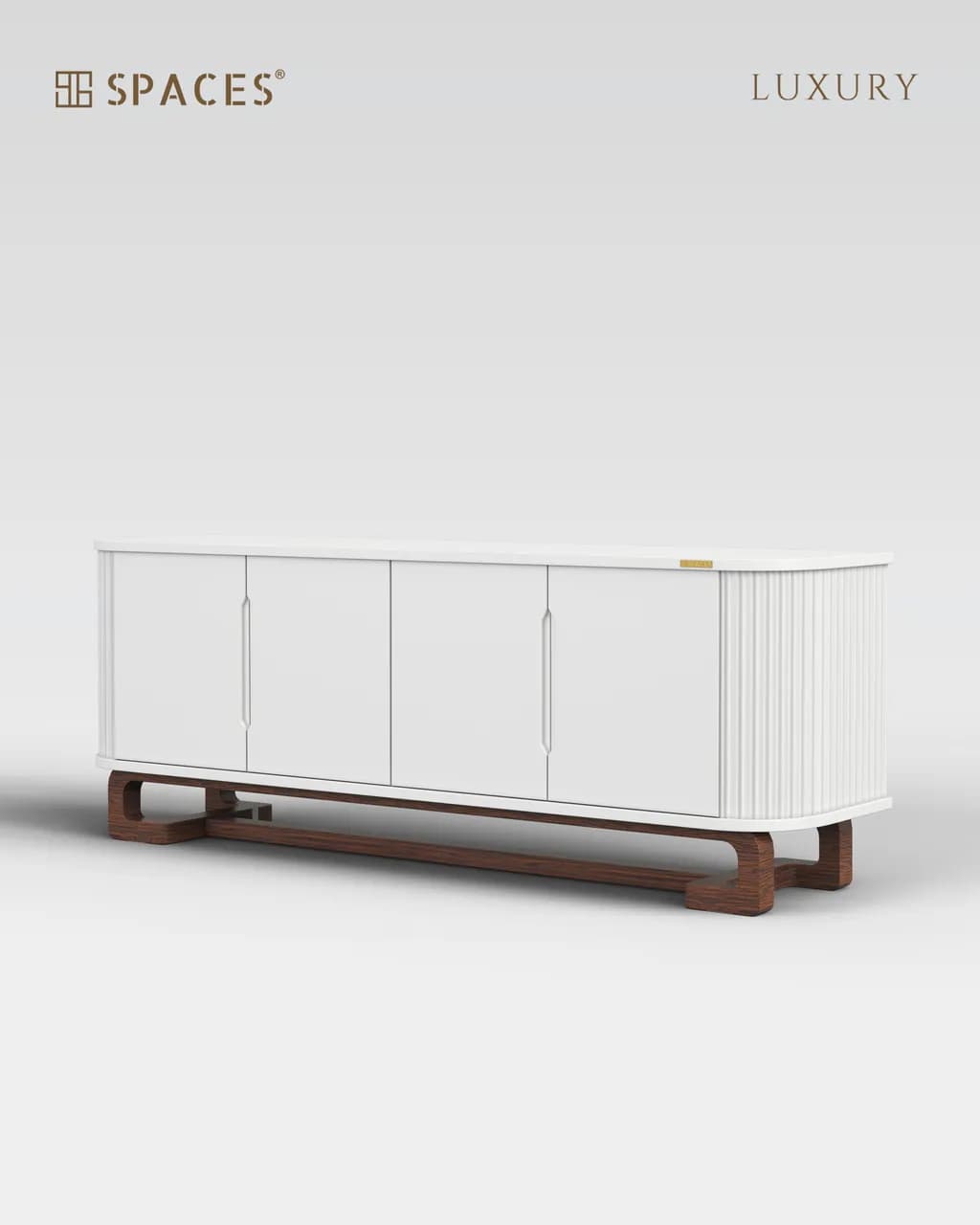 Lumen Luxury TV Cabinet with Wooden Accent
