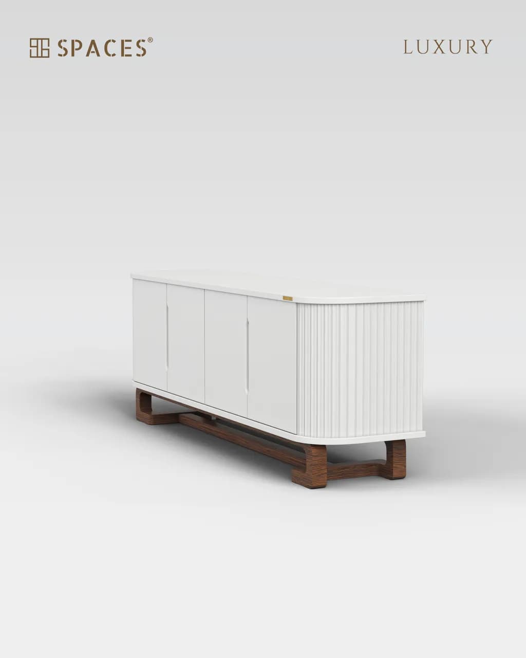 Lumen Luxury TV Cabinet with Wooden Accent