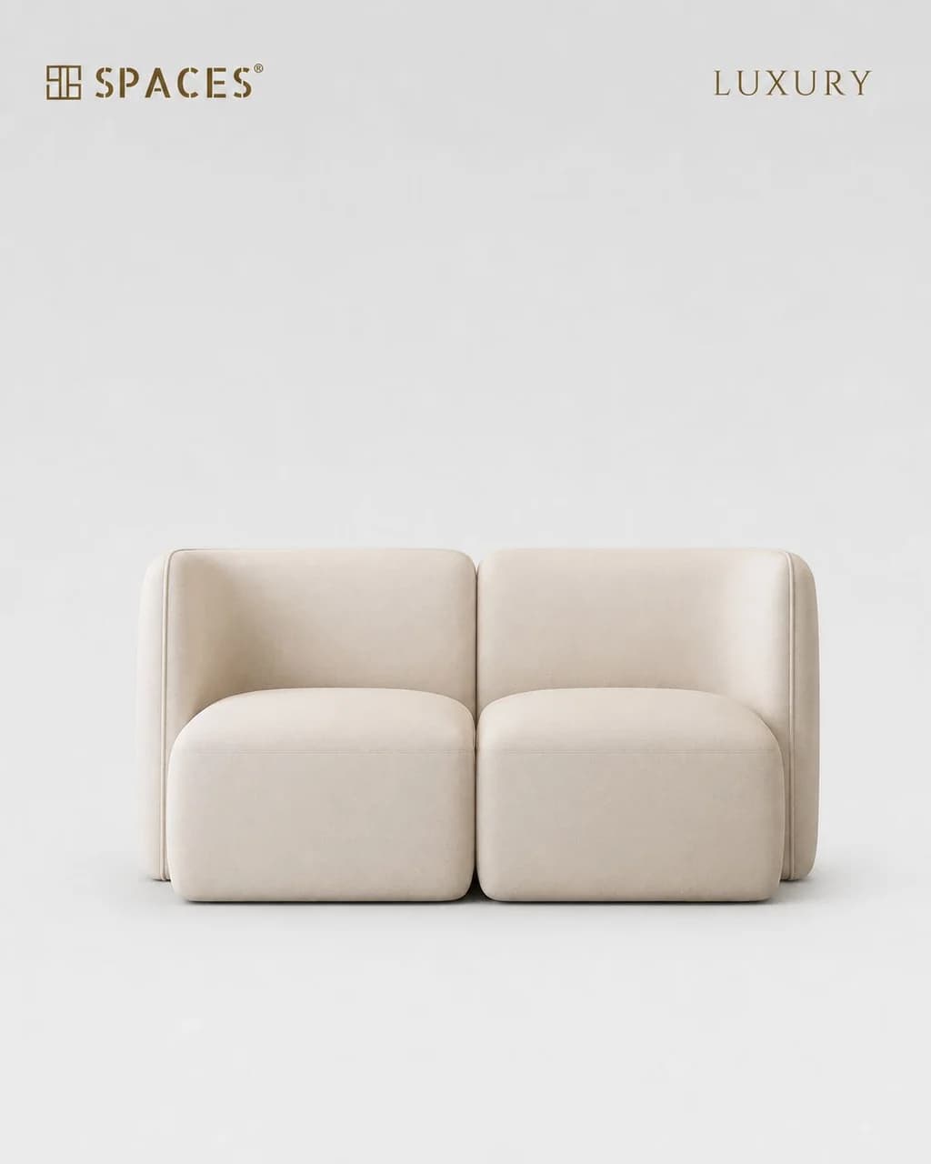 Ivory Super Soft Luxury Sofa (Double)